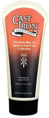 Load image into Gallery viewer, A 6 oz (170 g) tube of Camp Chef Cast Iron Conditioners with a red and black label, all-natural ingredients, and rust protection—ideal for seasoning cast iron cookware or as a Dutch oven conditioner.
